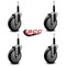 Service Caster 5'' Black Poly Wheel Swivel 3/4'' Expanding Stem Caster Set, 4PK SCC-EX20S514-PPUB-BLK-34-4 - alternate 2
